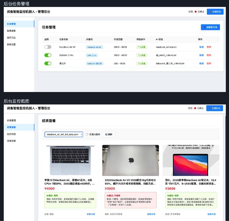 你以为的“闲鱼”并非别人的“闲鱼”闲鱼智能监控机器人：