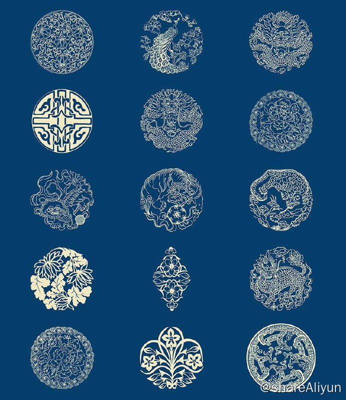 名称：中国风古典纹样花纹图案矢量源文件 若干个 附预览 [Adobe Illustrator 矢量图]描述：中国风古典纹样花纹图案矢量源文件 若干个 附预览 [Adobe Illustrator 矢量图]链接：